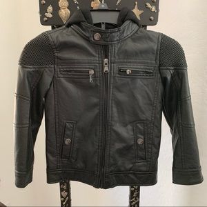 Urban Republic Boy Motorcycle Faux Leather Jacket 5/6